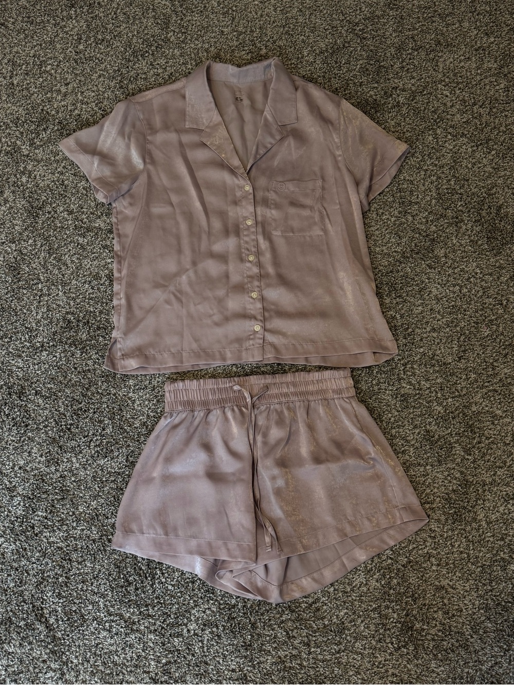 Hollister Gilly Hicks Lavender Satin Short Pajama Set